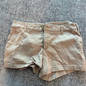 Abercrombie & Fitch Tan High-Waist Cotton Shorts